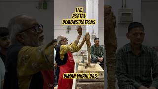 Live portrait demonstrations by biman bihari das College of art delhi art murtiart portrait [upl. by Enimrej]