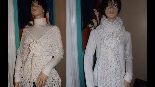 How To Crochet A Hairpin Lace Shawl Or Scarf [upl. by Lainey]