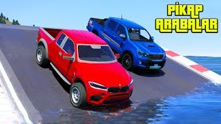 Süper Güçlü Pikap Arabalar Dalgalı Parkurda Yarışıyorlar  GTA 5 [upl. by Damalus]