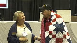 Quilts of Valor Presented to Three Veterans at AQS QuiltWeek – Branson 2023 [upl. by Myriam951]