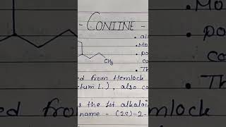 Coniine msc chemistry  Alkaloids  MSc chemistry [upl. by Nylkcaj]