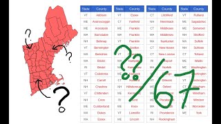 Learning Every US County 65  New England Region [upl. by Chancelor]