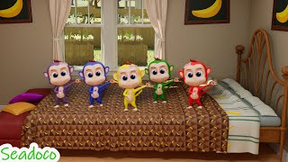 Five Little Monkeys Jumping On The Bed I Seadoco Nursery Rhymes [upl. by Anitsej]