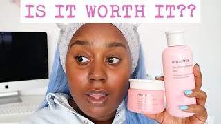 IS IT WORTH IT  INNISFREE JEJU CHERRY BLOSSOM COLLECTION REVIEW  DARK SKIN AND KBEAUTY [upl. by Rattan]