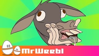 Donkeys  animated music video  MrWeebl [upl. by Kcinemod727]