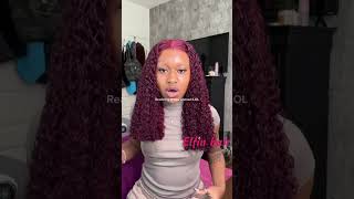 Glueless Frontal Wig Install  Cutting Bombshell Curls  99J Color [upl. by Cand]