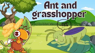 The Ant and the grasshopper  moral story  English cartoon for kids  animals tales [upl. by Neeloc]