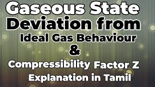 GS10Deviation from ideal gas behaviour and Compressibility factorGaseous Statesdchemistry [upl. by Lassiter]