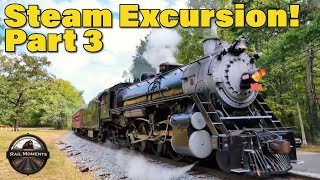 TVRM Steam Locomotive 4501 leading an excursion train to Summerville GA Part 3 railfan [upl. by Ferretti]