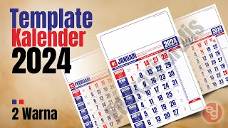 Template Kalender 2024  Format ke2  Free CDR CorelDraw File edukasigrafis [upl. by Reeves144]