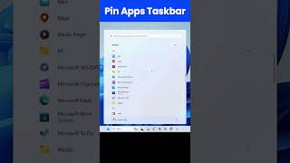 How To Pin Apps In Taskbar in Windows 11 shorts [upl. by Goldshell]