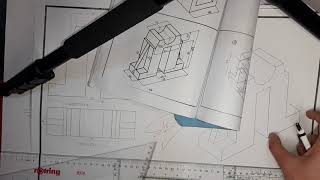 section 3 part C \ engineering drawing \ isometric and its three views [upl. by Arutek]