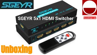 SGEYR 5x1 HDMI Switcher Unboxing [upl. by Ramalahs]