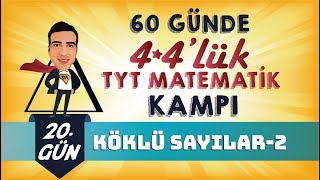 Köklü Sayılar  2 I 44lük TYT Matematik Kampı I 20Gün I yks2024 [upl. by Sydel335]