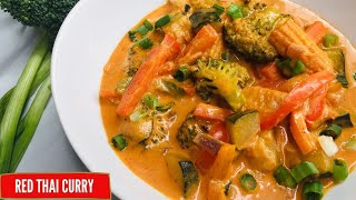 Red THAI Curry  How to make VEG RED THAI CURRY [upl. by Mixie94]