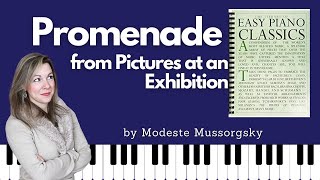 Promenade from Pictures at an Exhibition Modeste Mussorgsky Easy Piano Classics  Book One [upl. by Mandle]