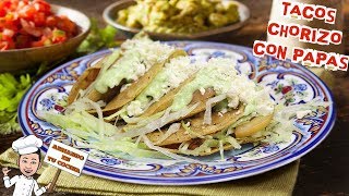 Tacos de papa con Chorizo [upl. by Spiegleman517]