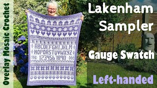 Lakenham Mosaic Sampler  Gauge Swatch LeftHanded [upl. by Trainor120]