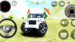 Doller songmadified Mahindra white colars thar indian cars simoulator 3D Android gameplay [upl. by Aihtennek]