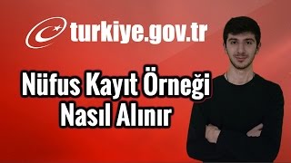 Nüfus Kayıt Örneği Nasıl Alınır EDevlet [upl. by Adnohsar]