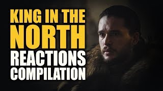 Game of Thrones KING IN THE NORTH Reactions Compilation [upl. by Asirralc]