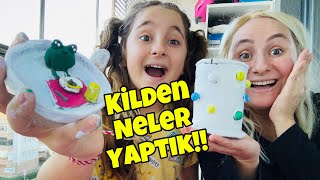 EVDE KENDİM KİLDEN TABAK VE KALEMLİK YAPTIM  DIY [upl. by Simara]