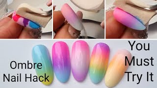 Easiest ombre nail hack Ombre nails with gel polish Simple and easy nail designs for beginners [upl. by Dlared]