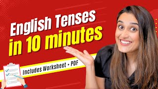 English Tenses Explained in HINDI  With PDF and a Worksheet [upl. by Culbertson]