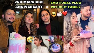 2nd Marriage Anniversary without Family❤️🥺Emotional Vlog😭 Celebration Anniversary [upl. by Nalaf]