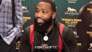 ADRIEN BRONERS FULL LA MEDIA ROUNDTABLE  PACQUIAO VS BRONER [upl. by Raama603]