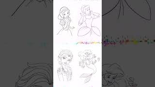 Princesses BLANCHE NEIGE  CENDRILLON  ELSA et ARIEL 👑 shorts disney youtubecreatorcommunity [upl. by Corsiglia927]