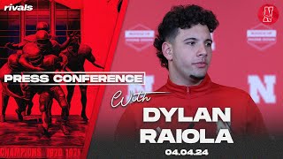 Nebraska Football QB Dylan Raiola spring practice press conference April 4 2024 [upl. by Martella]