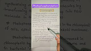 photophosphorylation definition class 11biology shortsfeed youtubeshorts shorts trendingshorts [upl. by Santa]