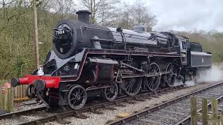 20240204 Churnet Valley Railway with 75014 quotBraveheartquot [upl. by Aeht]