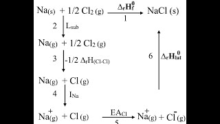 ws4ex4  lattice energy ionic solid formation BornHaber cycle [upl. by Ellenar]