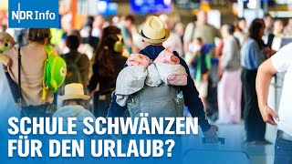 Bis zu 2500 Euro Strafe Schule schwänzen für günstigere Flüge lohnt nicht  NDR Info [upl. by Leihcey]