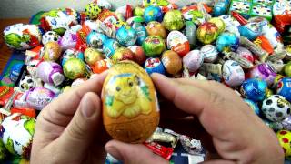 50 Surprise Eggs Unwrapping Kinder Surprise  киндер сюрприз [upl. by Heidy]