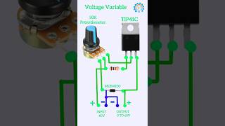 Voltage Variable Circuit  Variable Power Supply  60V To Variable 5V Shorts Video [upl. by Kostival]