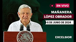 🔴 EN VIVO  Mañanera de López Obrador 6 de junio de 2024 [upl. by Ahsote433]