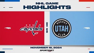 NHL Highlights  Capitals vs Utah HC  November 18 2024 [upl. by Lisandra]