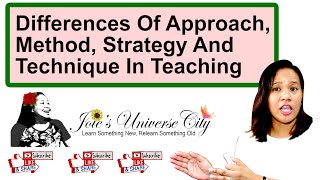 HOW DIFFERENT ARE THE TERMS APPROACH METHOD STRATEGY AND TECHNIQUE IN TEACHING [upl. by Otsirave496]