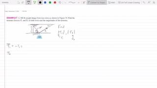 Calc III 122 Vectors  Tension Example [upl. by Pinsky]