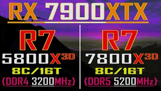 RYZEN 7 5800X3D vs RYZEN 7 7800X3D  RX 7900 XTX  PC GAMES TEST [upl. by Conway986]