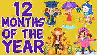 Months of the Year Song  Song for Kids  12 Months of the Year [upl. by Norine]