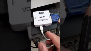 Adaptador vga para hdmi entrada vga e saida hdmi para ligar monitor moderno em computador antigo [upl. by Llewon]