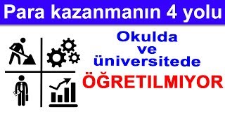 Para kazanmanın 4 yolu  Nasıl para kazanılır [upl. by Dranoel]