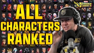 ALL CHARACTERS RANKED  TIER LIST  OCT 2024  MARVEL Strike Force [upl. by Nnawtna]