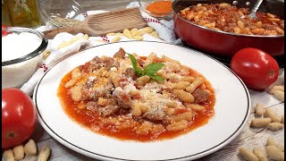 Malloreddus alla Campidanese  Gnocchetti Sardi  Sardinian Gnocchetti with Sausage Ragù [upl. by Melton688]