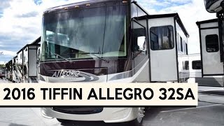 2016 Tiffin Allegro 32SA  Class A Gas Motorhome [upl. by Newo]