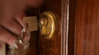 Locking and unlocking the door using keys sound effect [upl. by Aneelak]